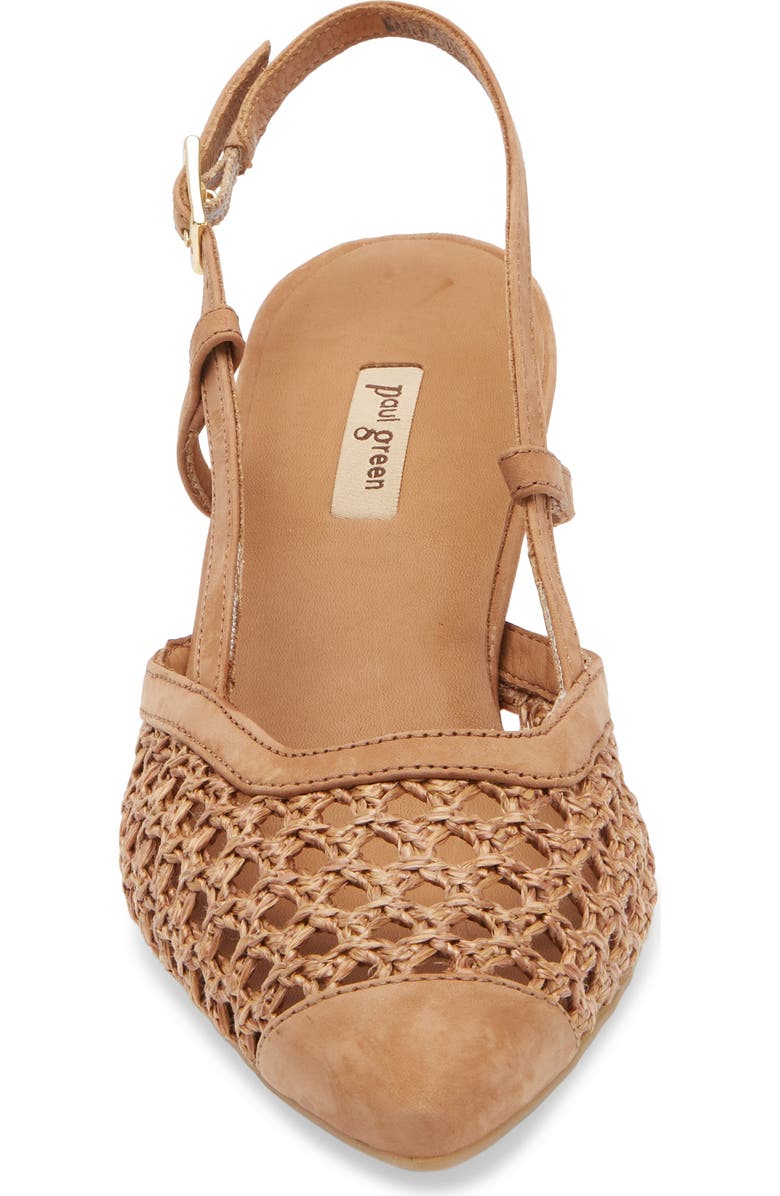 Paul Green Amica Slingback Pointed Toe Pump, Alternate, color, Sisal Diva Combo