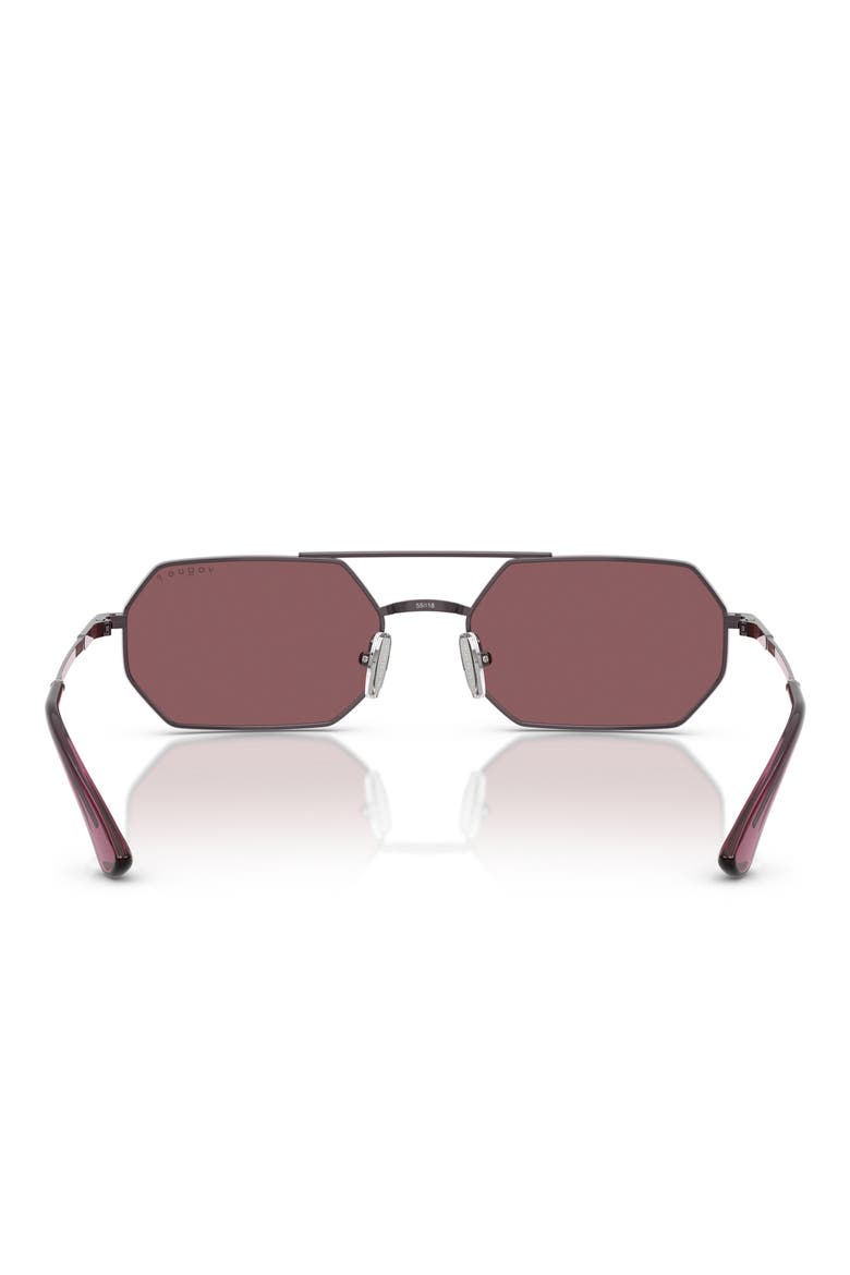 55mm Polarized Irregular Sunglasses, Alternate, color, VIOLET
