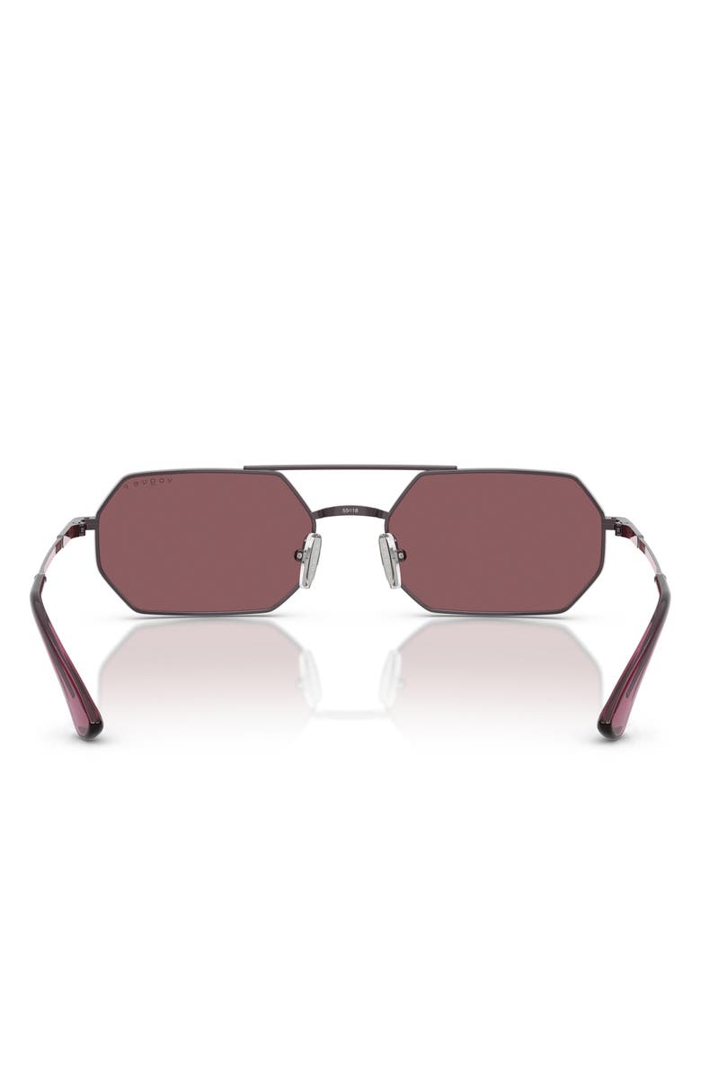 VOGUE 55mm Polarized Irregular Sunglasses, Alternate, color, Violet