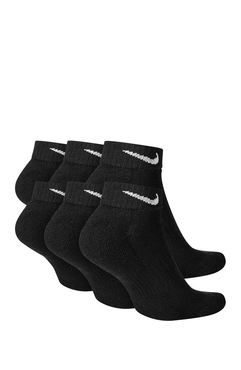 Nike Everyday Cushion Socks - Pack of 6, Alternate, color, 010 Black/White