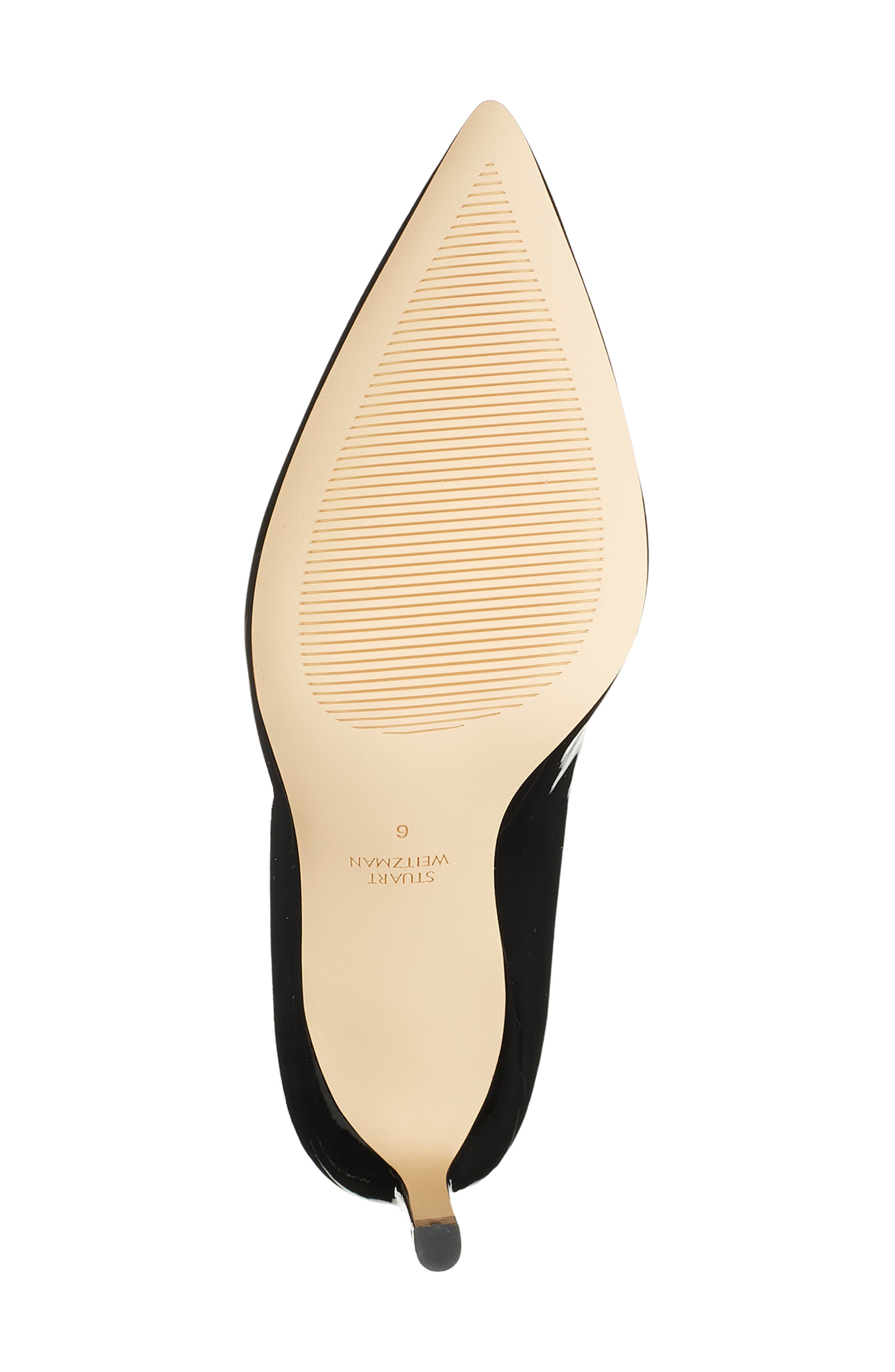 Stuart Weitzman Leigh 75 Pointed Toe Pump, Alternate, color, Black