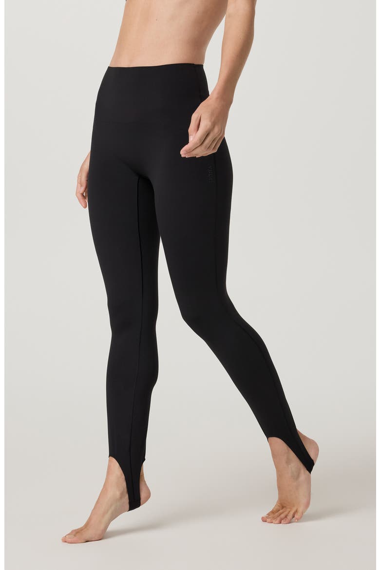 Form Refined High Waist Stirrup Performance Leggings, Alternate, color, BLACK