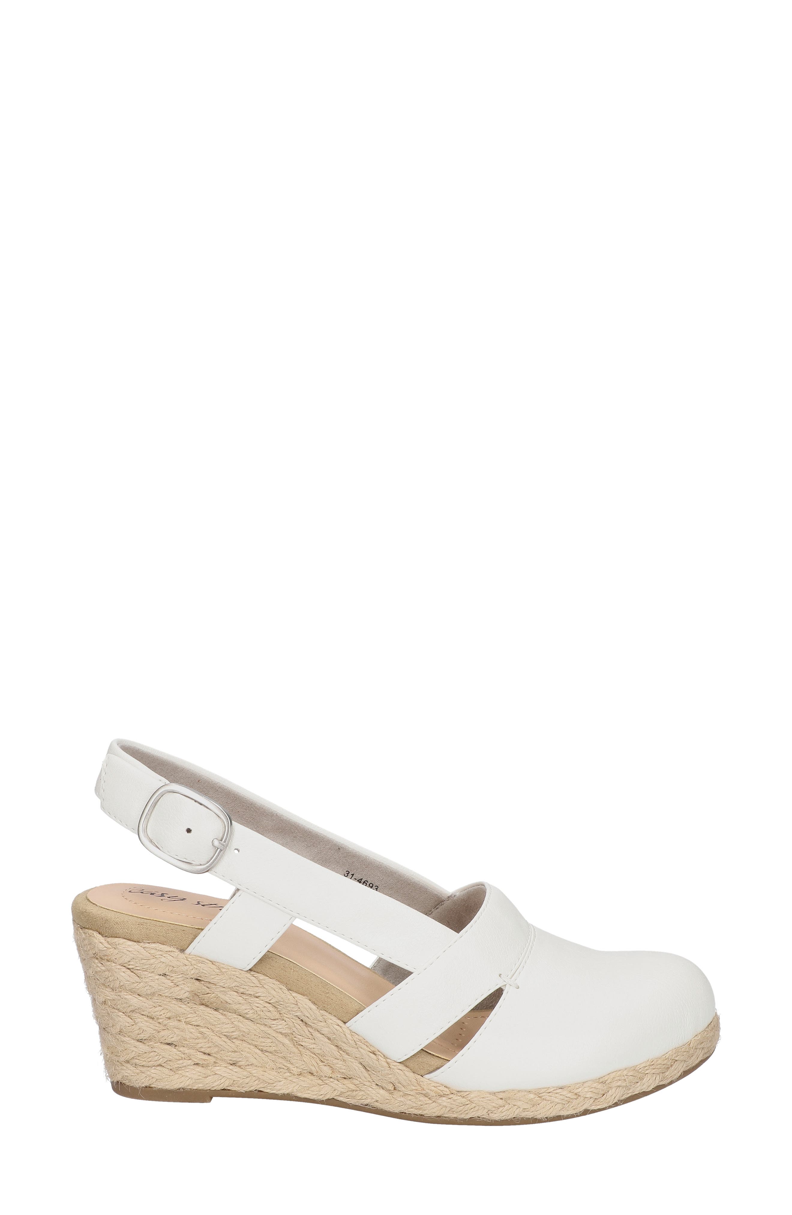 EASY STREET Stargaze Espadrille Wedge Pump, Alternate, color, White