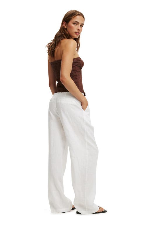 COTTON ON ELLE LINEN WIDE LEG SUITING PANT 