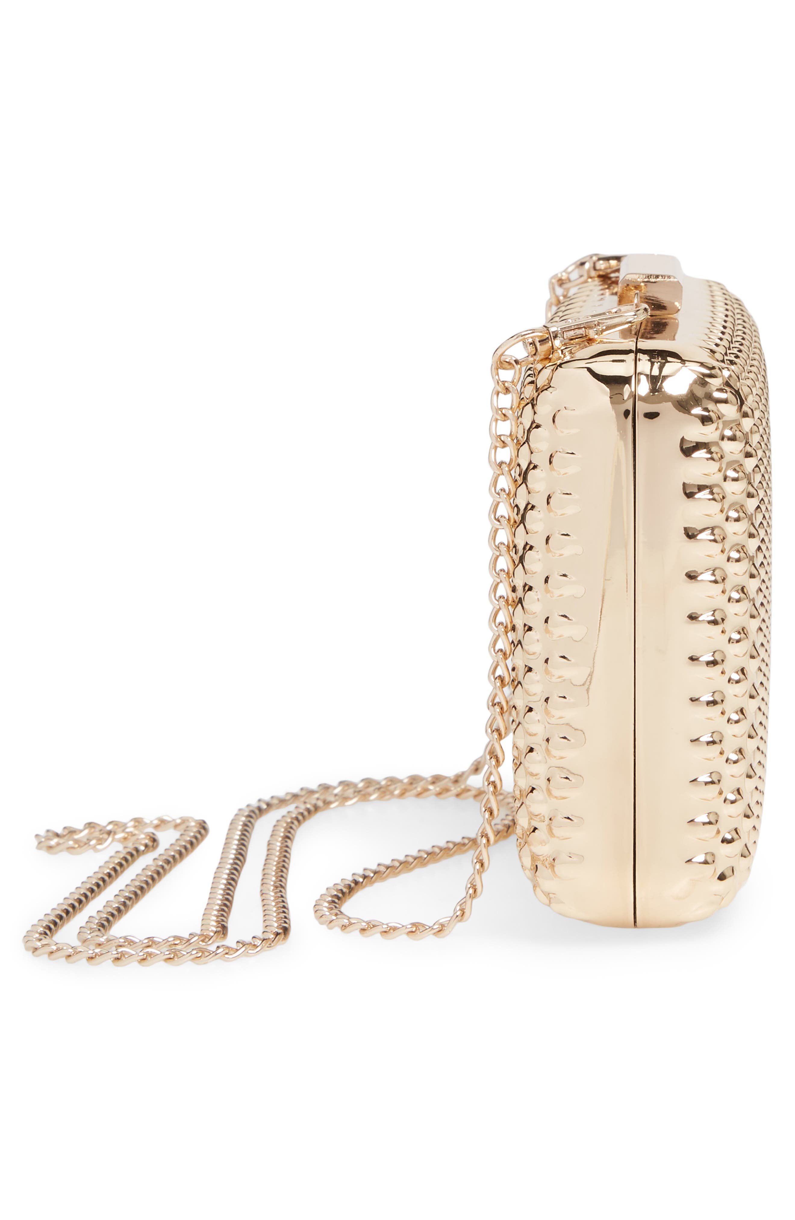 Nordstrom Dot Metal Minaudière, Alternate, color, 