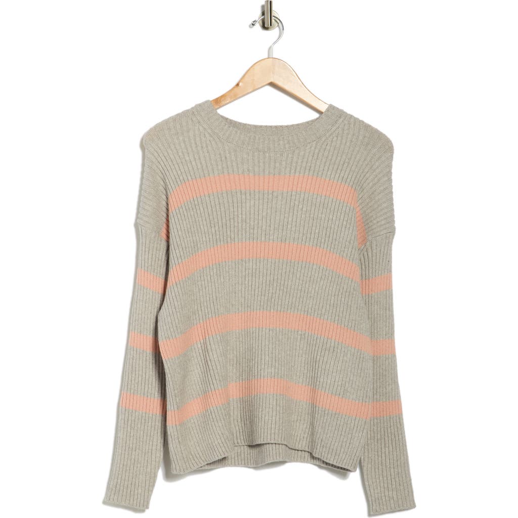 Vigoss Stripe Rib Knit Sweater In Multi