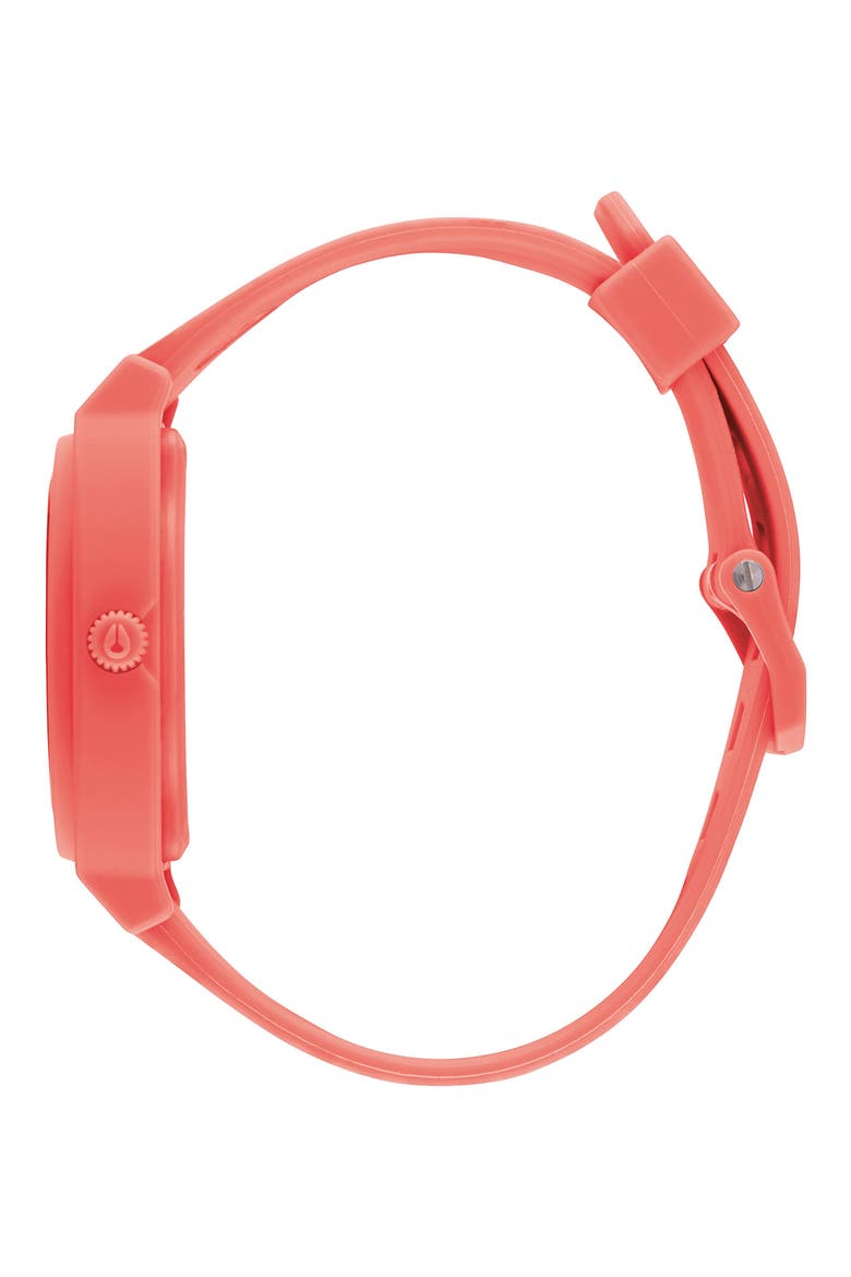 Time Teller P Polyurethane Strap Watch, 40mm, Alternate, color, CORAL
