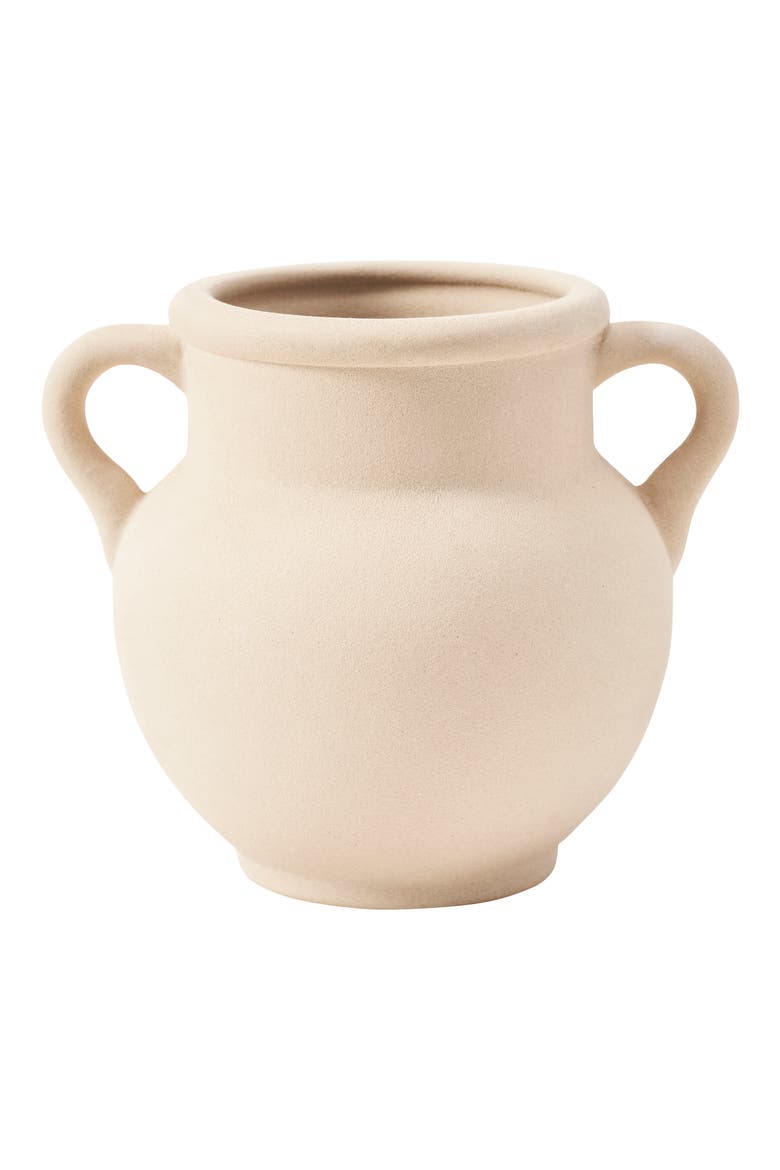 Centola Stoneware Vase, Main, color, MATTE BEIGE