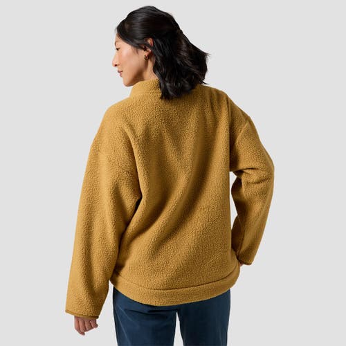 Backcountry Wander Pile-fleece Mock-neck Top In Brown