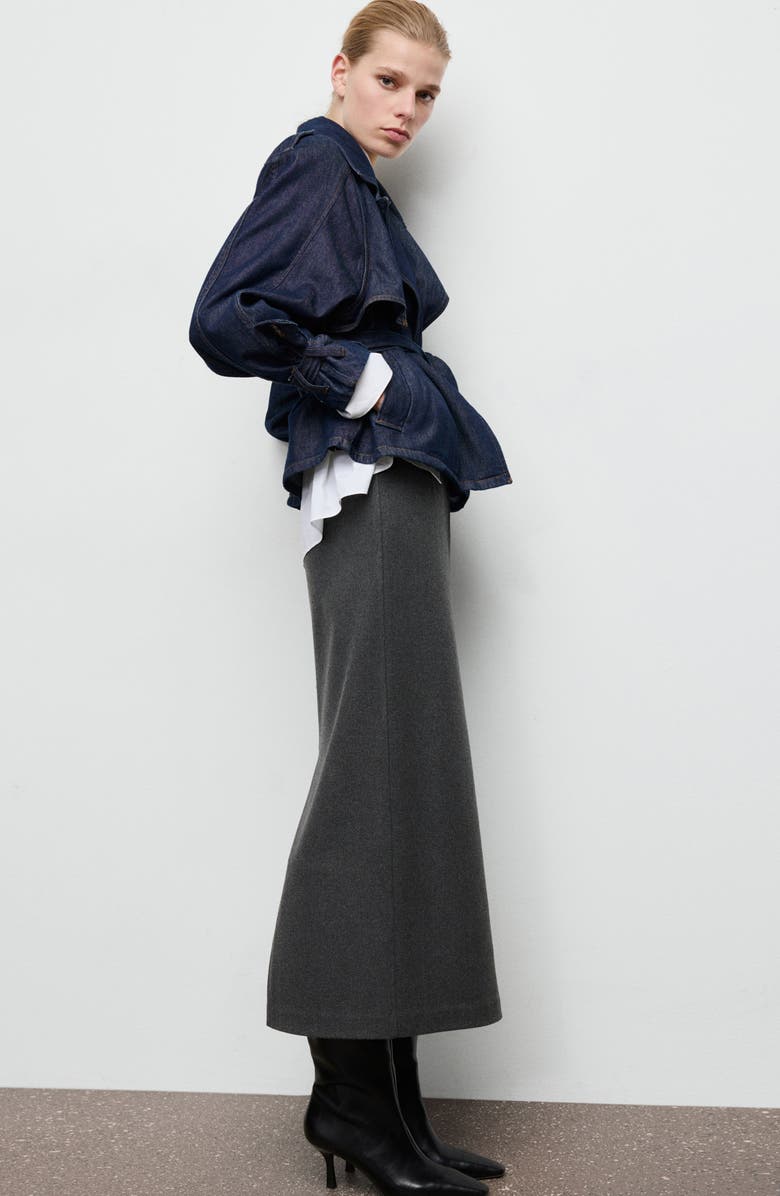 MANGO Opening Pencil Skirt, Alternate, color, 