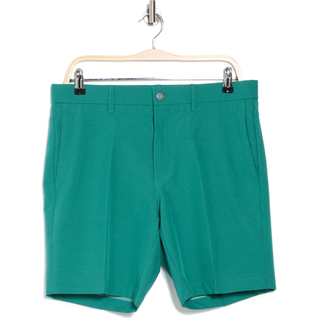 Original Penguin Technical Flat Front 7.5-inch Shorts