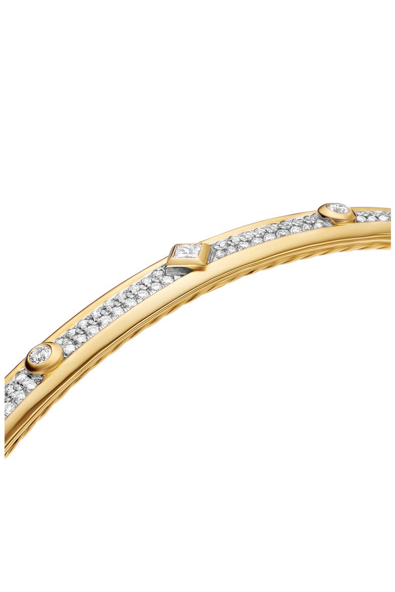 Modern Renaissance Bangle Bracelet in 18K Yellow Gold with Full Pavé Diamonds, 4.5mm, Alternate, color, 18K YELLOW GOLD