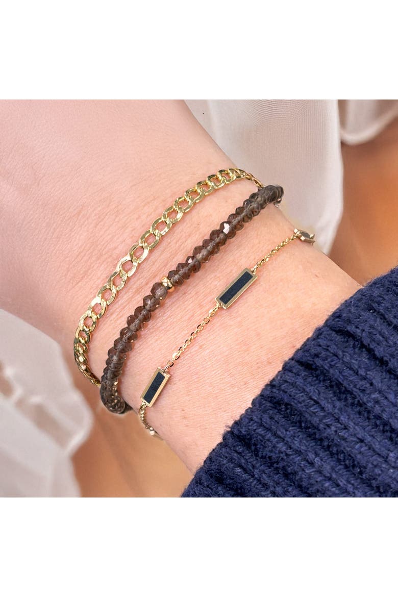 Smoky Quartz Bead Bracelet, Alternate, color, Smoky Quartz