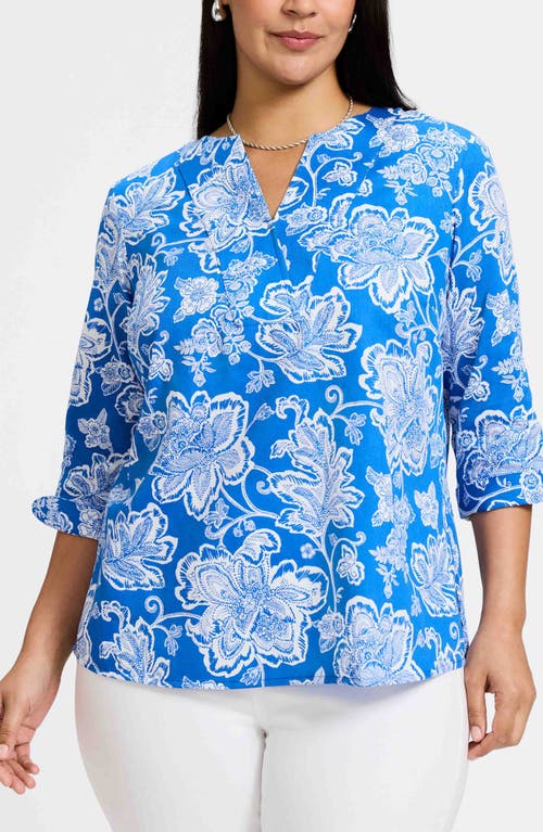 Foxcroft Vena Print Top