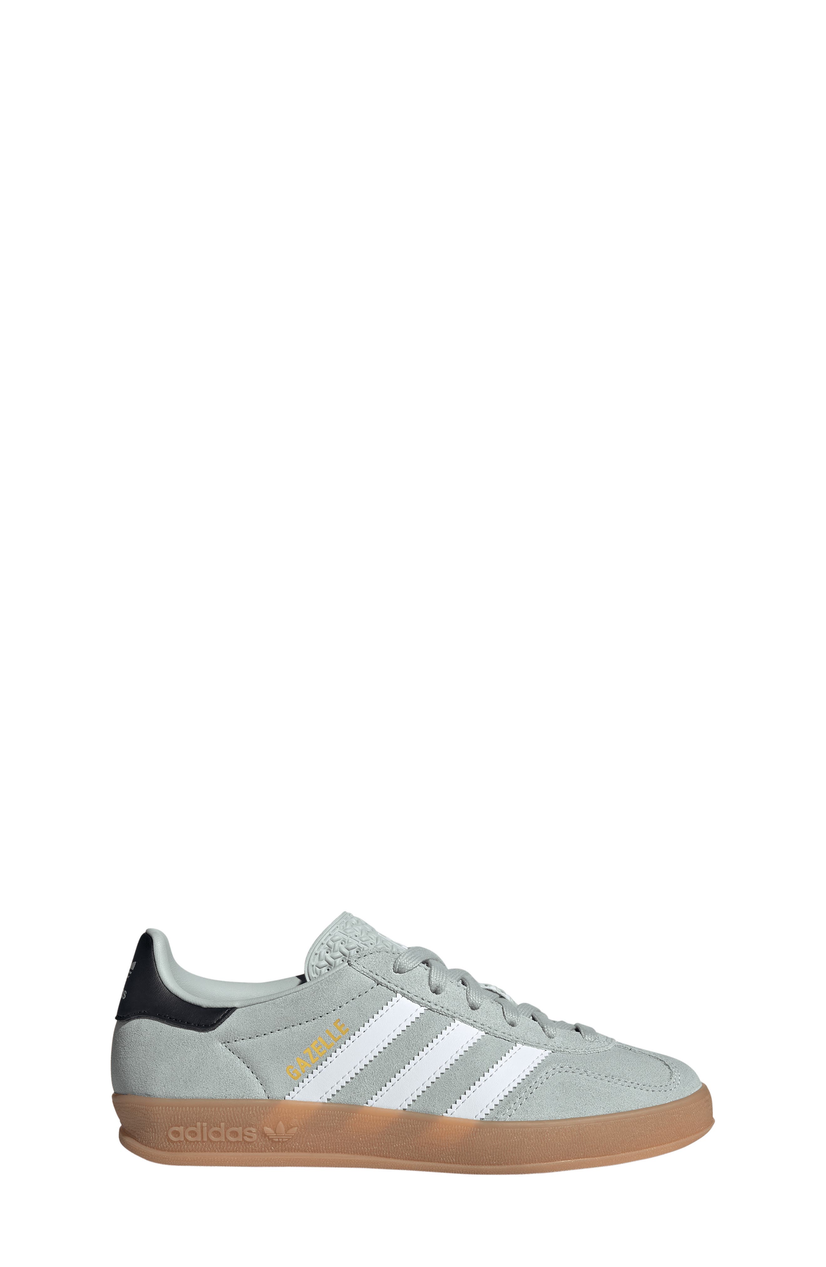 adidas Kids' Gazelle Indoor Sneaker, Alternate, color, Wonder Silver/ White/ Black