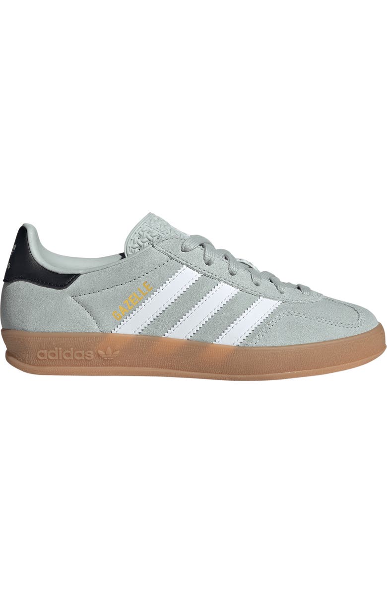 adidas Kids' Gazelle Indoor Sneaker, Alternate, color, Wonder Silver/ White/ Black