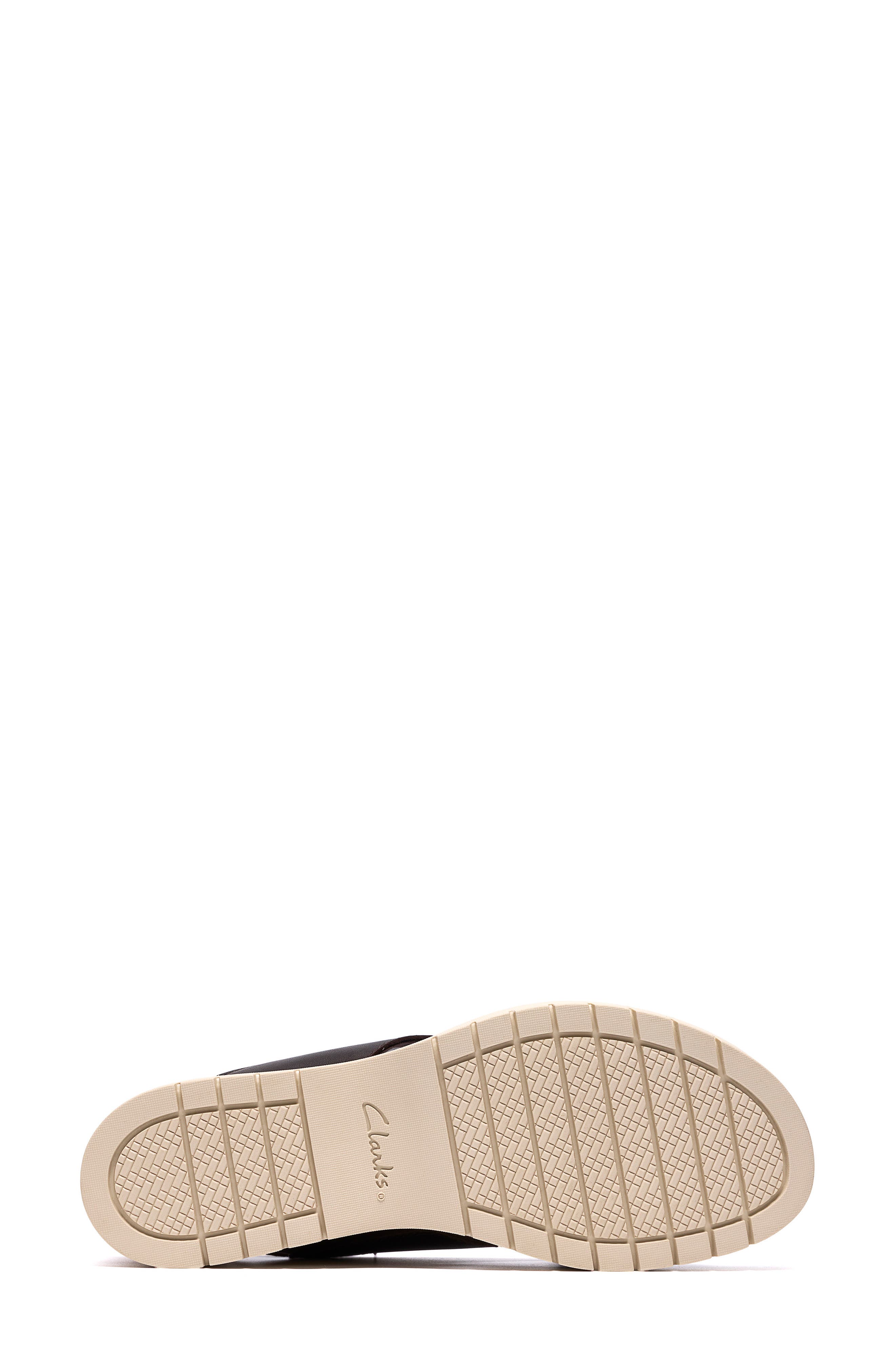 Clarks<sup>®</sup> Diaz Cross Strap Wedge Sandal, Alternate, color, Black Leather