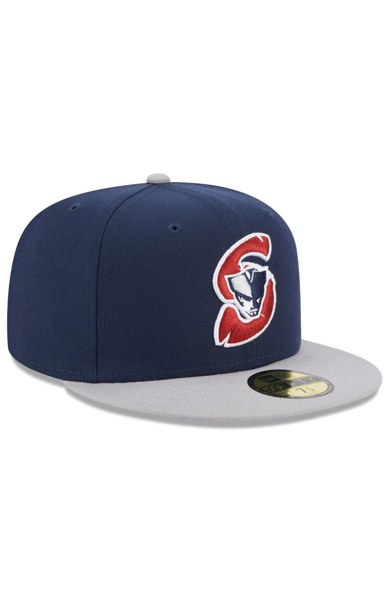 New Era Men's New Era Blue Somerset Patriots Authentic Collection Alternate Logo 59FIFTY Fitted Hat, Alternate, color, Blue