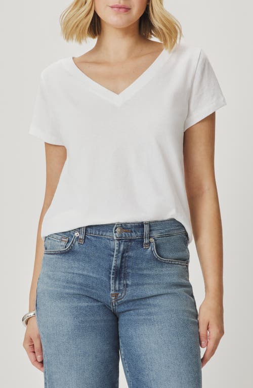 Splendid Lila Regen V-Neck Cotton T-Shirt in White at Nordstrom, Size Small