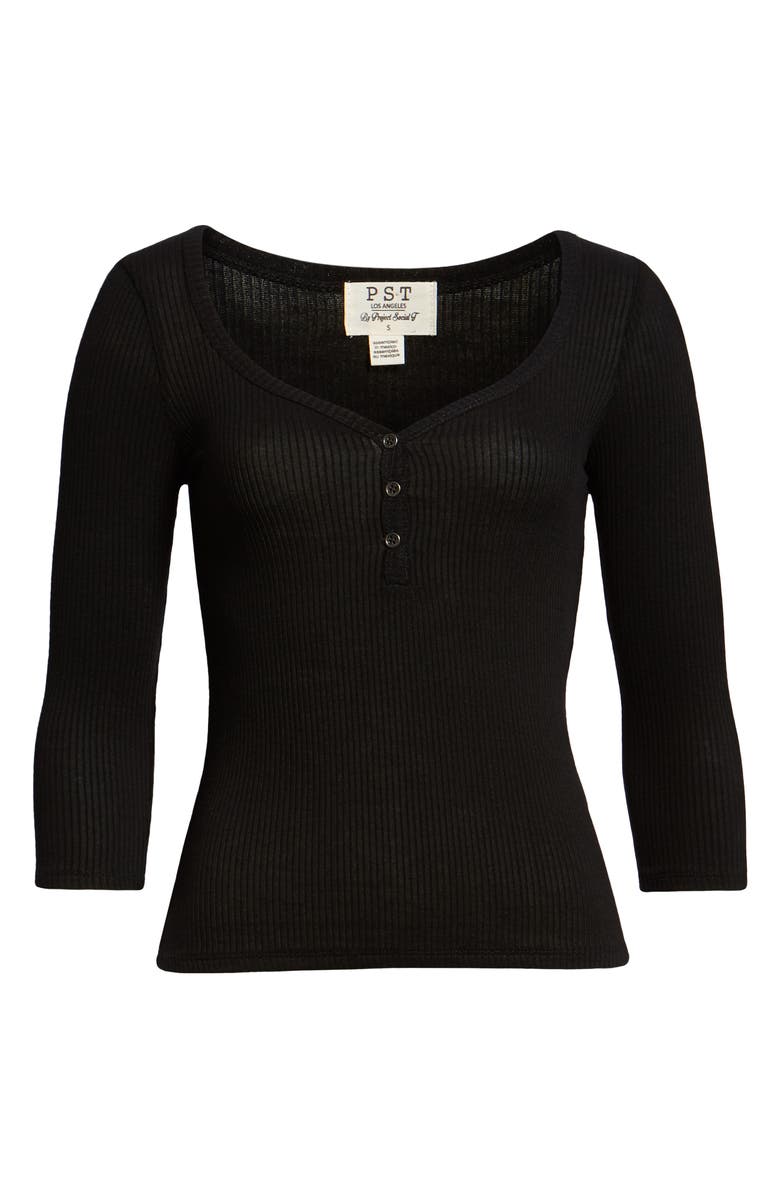 PST by Project Social T Ribbed Henley, Alternate, color,