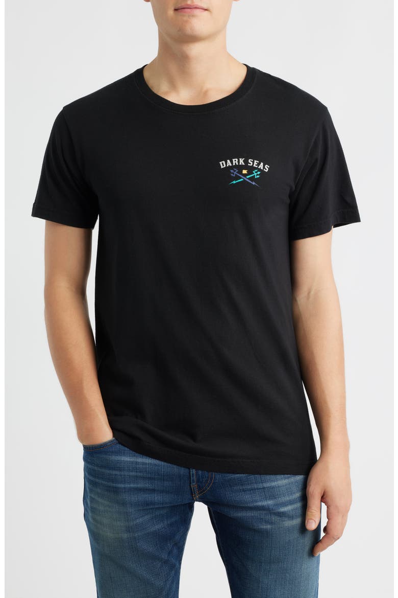 Octo Glass Cotton Graphic T-Shirt, Main, color, BLACK