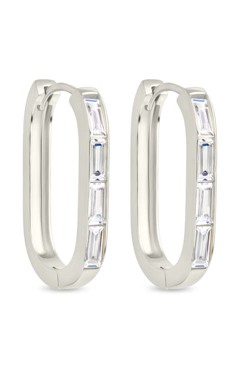 Roxanne Cubic Zirconia Hoop Earrings