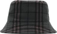 Burberry Reversible Check Wool Bucket Hat