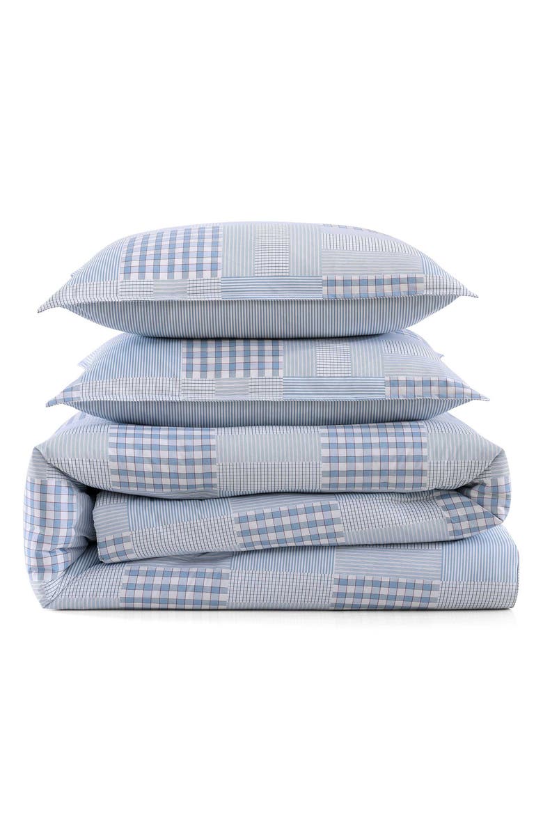 Tommy Hilfiger Hamptons Patchwork Cotton Percale Duvet Cover & Shams Set, Main, color, Light Blue