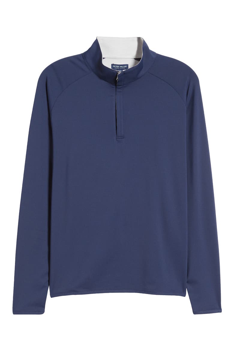 Crown Crafted Stealth Performance Quarter Zip Pullover, Alternate, color, NAVY
