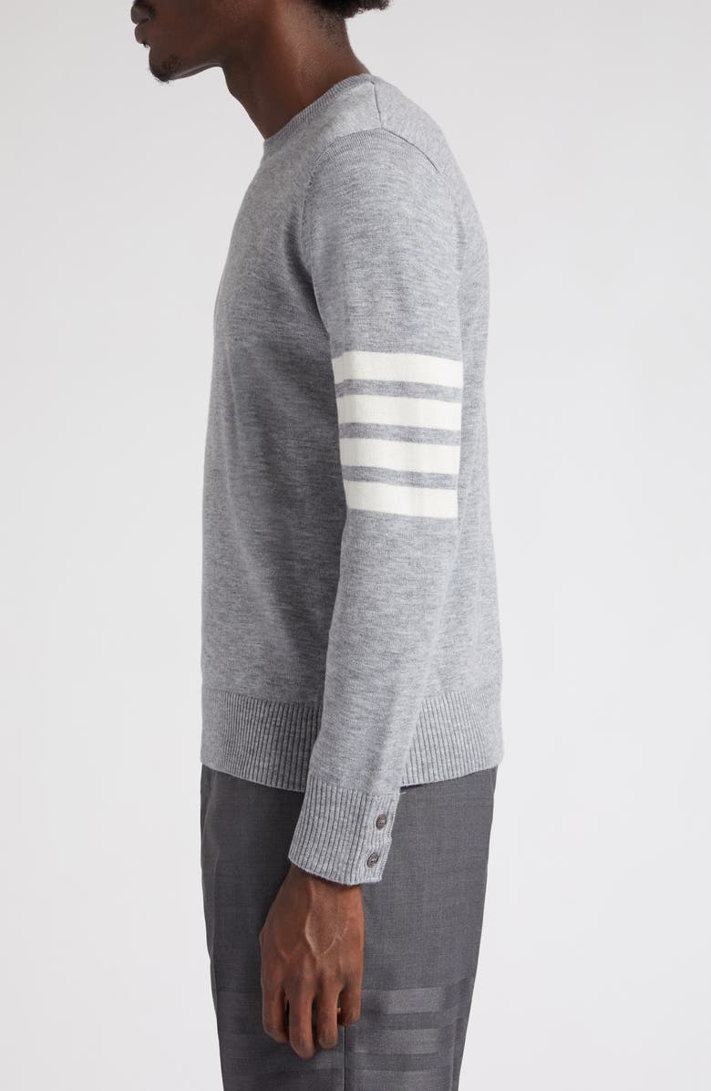 Thom Browne Merino Wool Pullover, Alternate, color, Med Grey