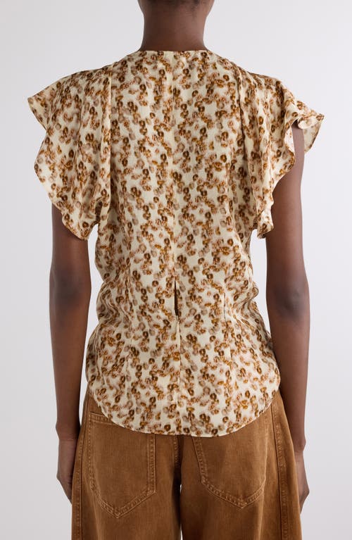 Isabel Marant Lonea Ruched Short-sleeve Top