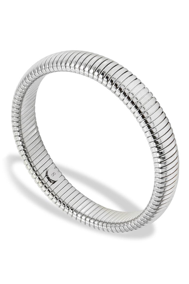 Cleopatra Stainless Steel Bangle Bracelet, Main, color, WHITE