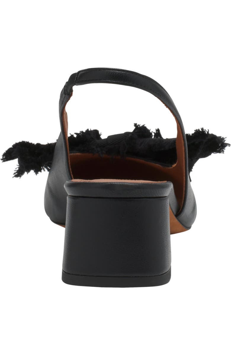 Lanvin Leather Heeled Slingback Ballerina, Alternate, color, Black