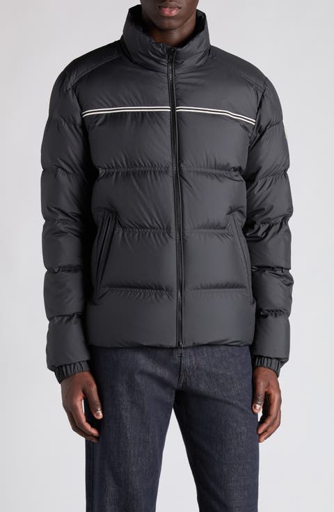 ルームウェア・パジャマ MONCLER Women Lounge Wear 25P8H00006829H7 999 Black Moncler - Chouelle Black Logo-Print Puffer Coat | Mitchell