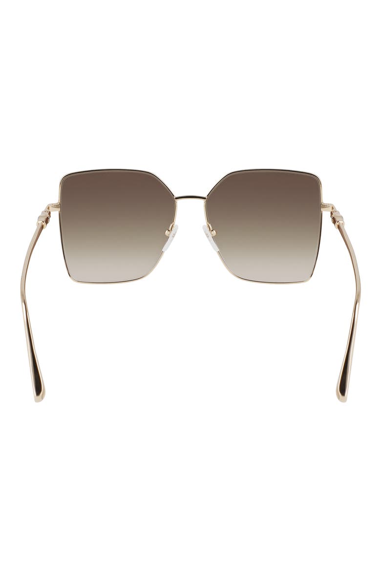 Roseau 57mm Gradient Butterfly Sunglasses, Alternate, color, GOLD/ GRADIENT KHAKI