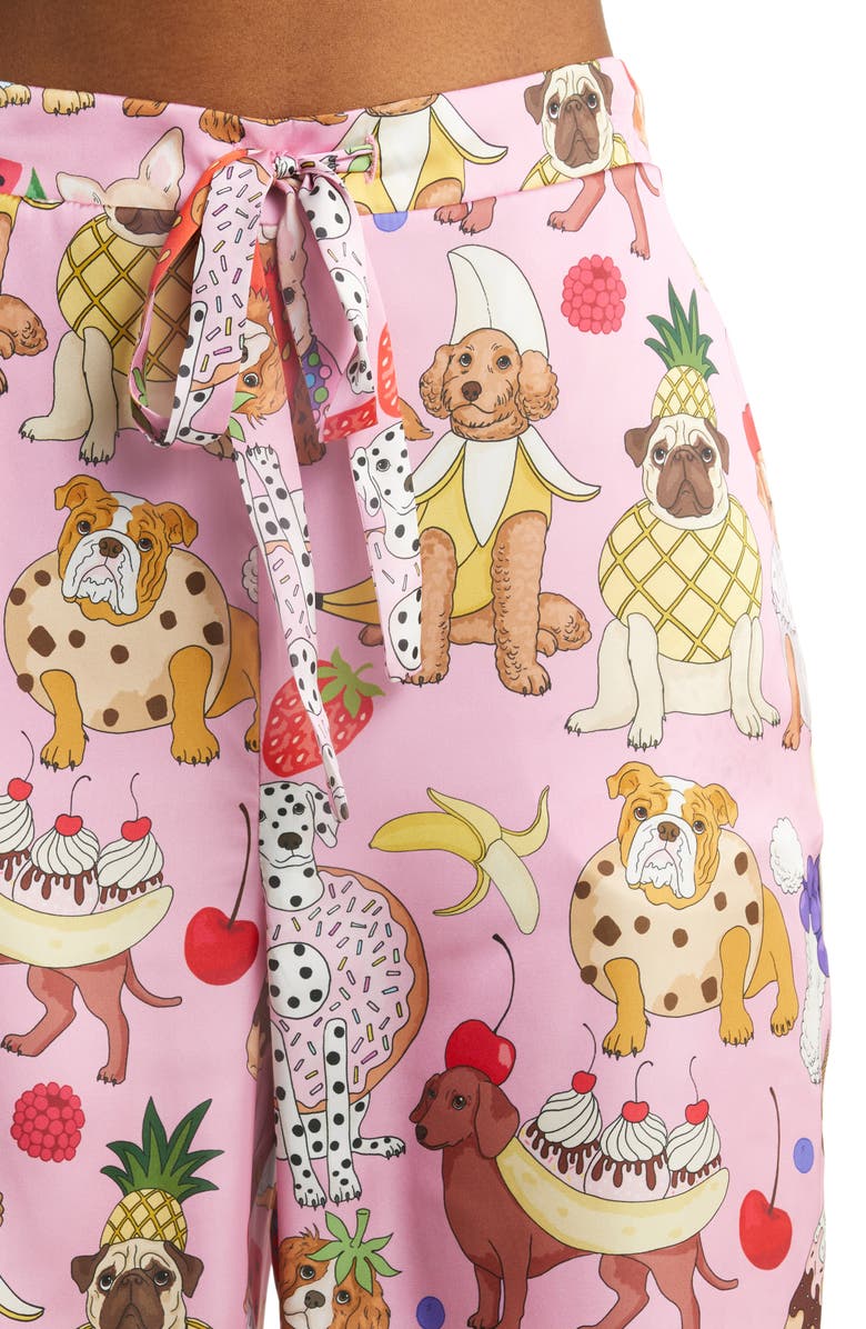Karen Mabon Dessert Dogs Satin Pajamas, Alternate, color, 