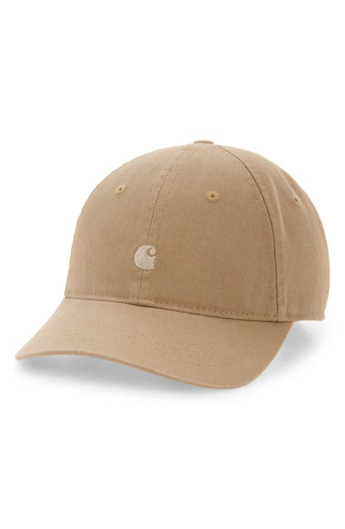 Carhartt Work In Progress Madison Logo Embroidered Baseball Cap In Leather/wall