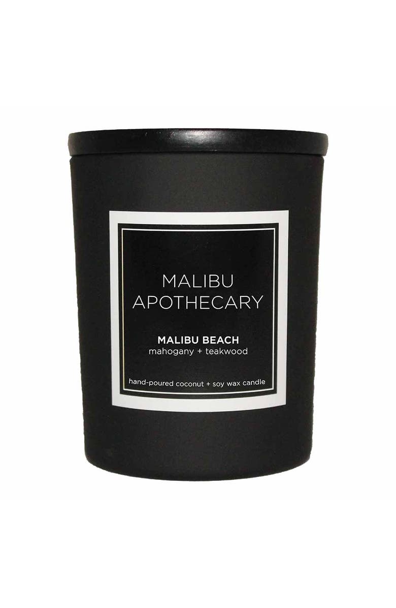 Malibu Apothecary Mini Matte Black Candle, Alternate, color, Malibu Beach