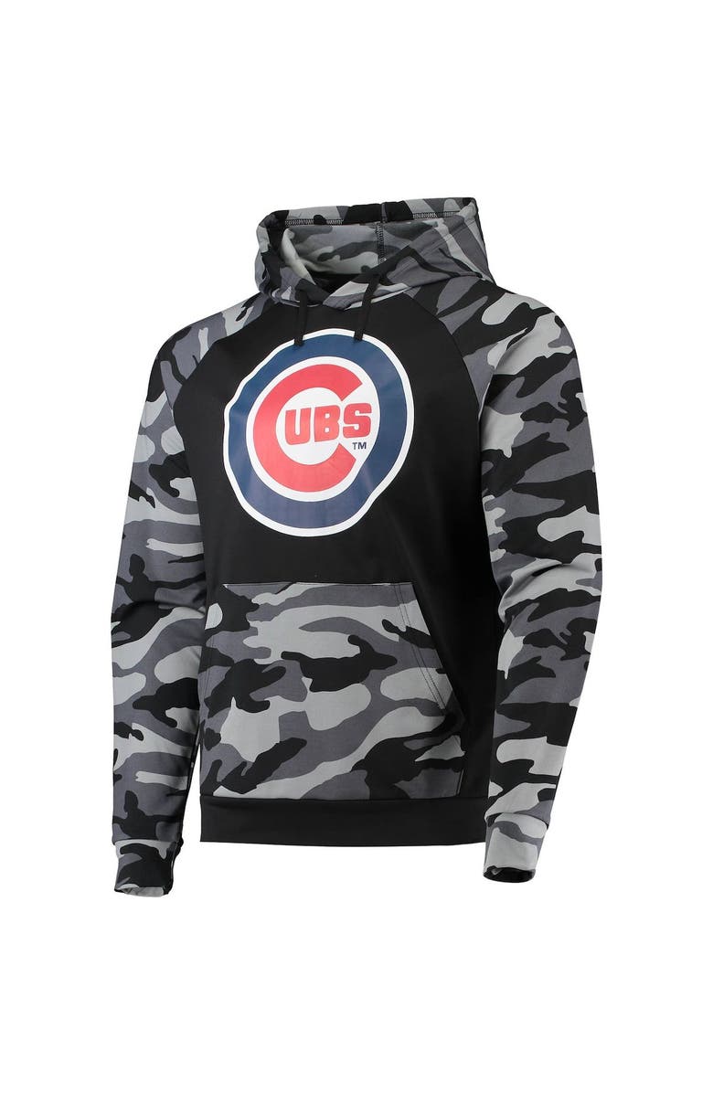 FOCO Men's FOCO Black Chicago Cubs Camo Raglan Pullover Hoodie, Alternate, color, 