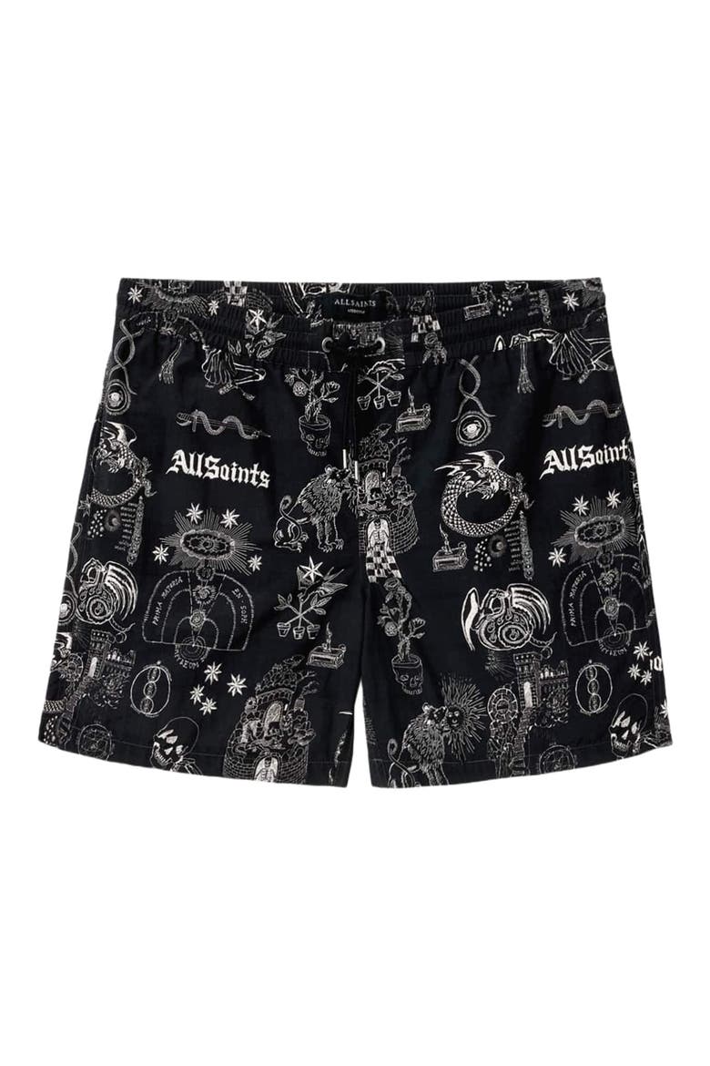 Terra Swim Trunks, Alternate, color, WASHED BLACK