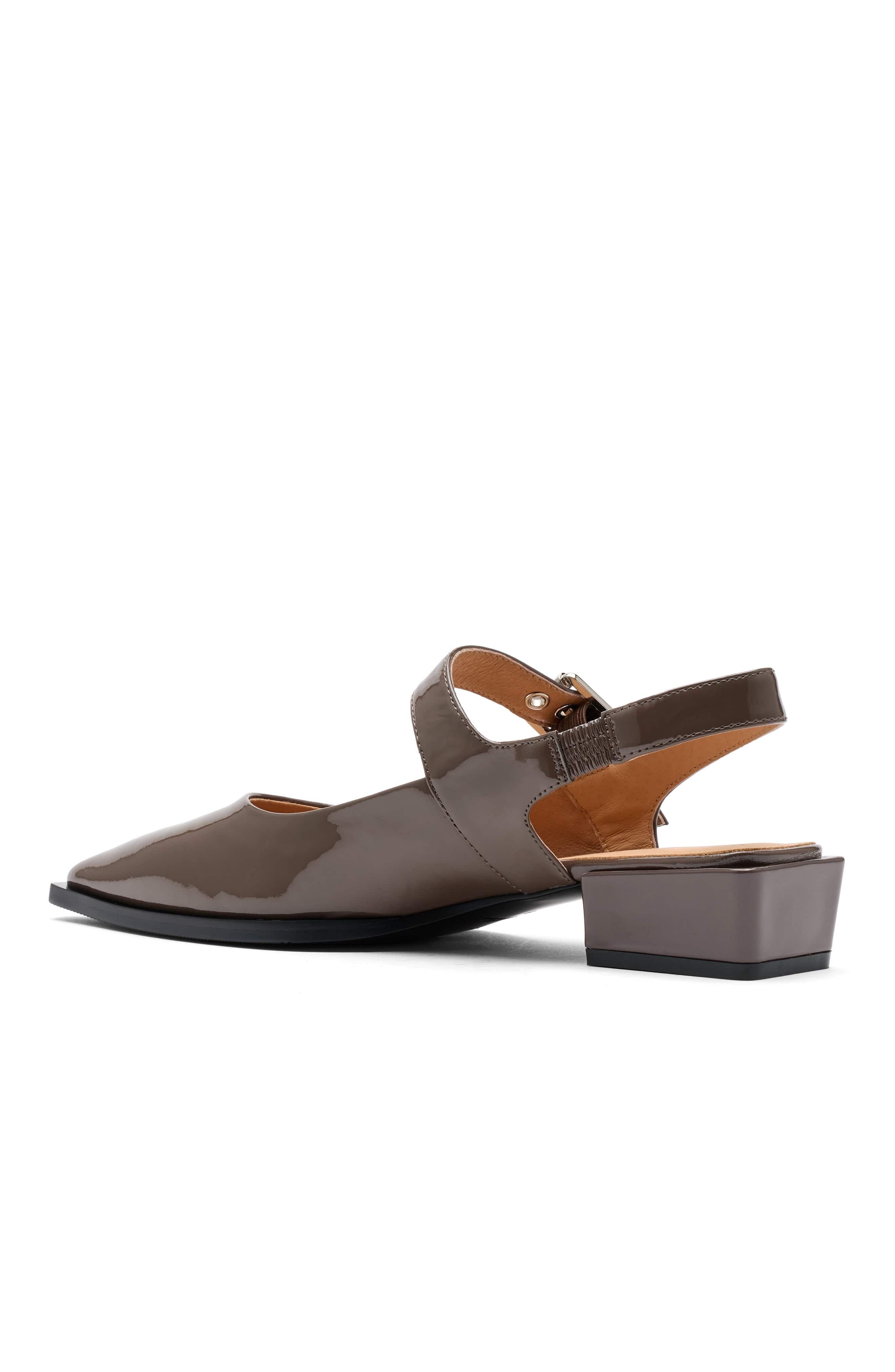 MARC NOLAN Chelsea Leather Slingback Block Heels, Alternate, color, Taupe Patent