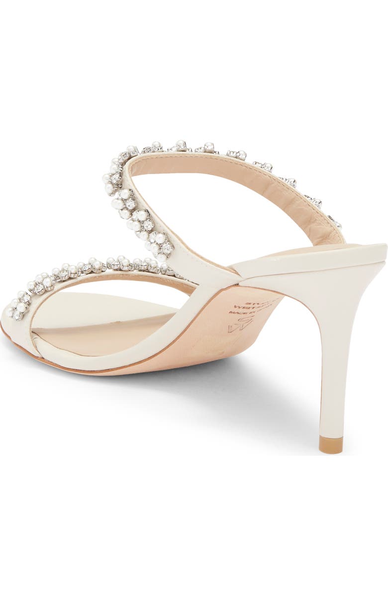 Stuart Weitzman Poppy Faux Pearl Sandal, Alternate, color, Linen/ Clear/ Natural