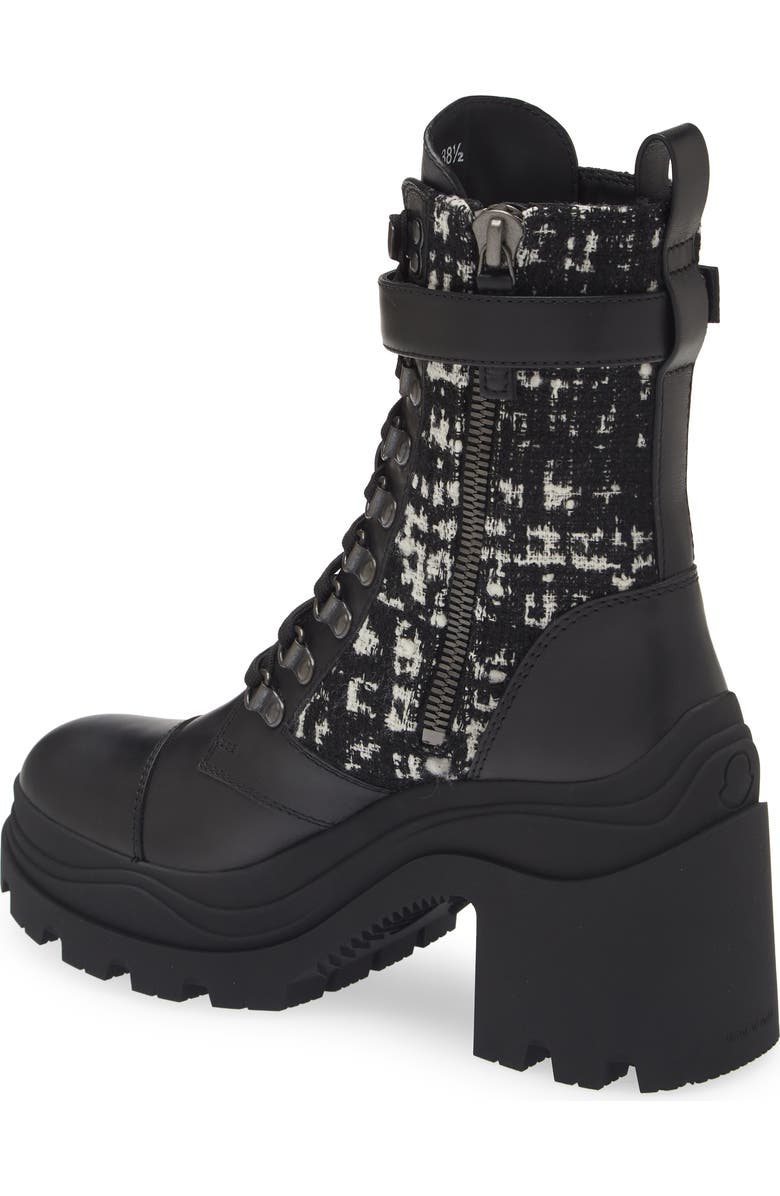 Moncler Envile Tweed Block Heel Boot, Alternate, color,