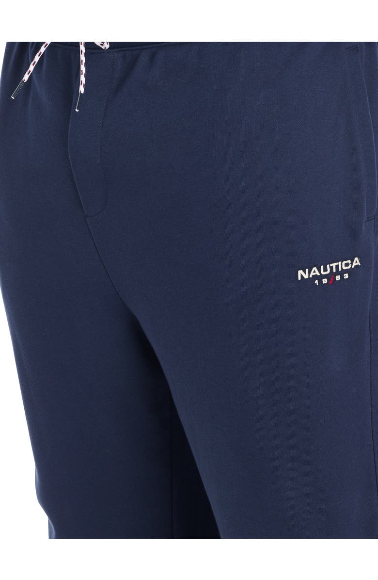 Nautica Big & Tall Fleece Joggers, Alternate, color, Navy Seas