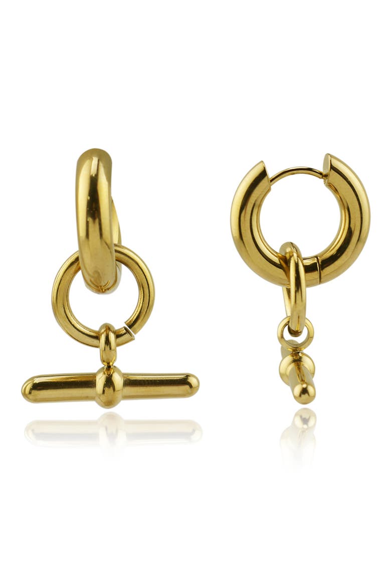 Toggle Drop Earrings, Main, color, GOLD