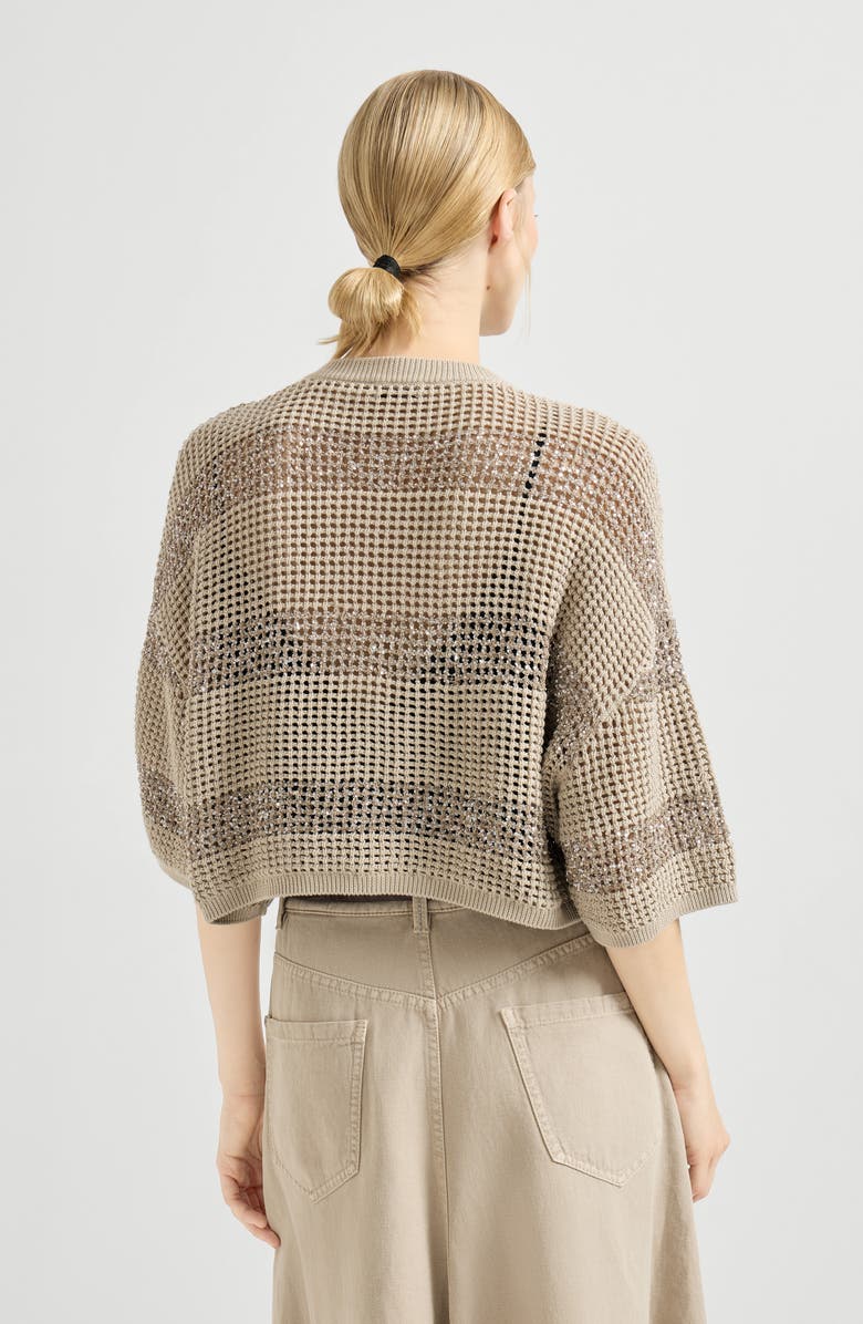 Brunello Cucinelli Cropped cardigan, Alternate, color, Sand