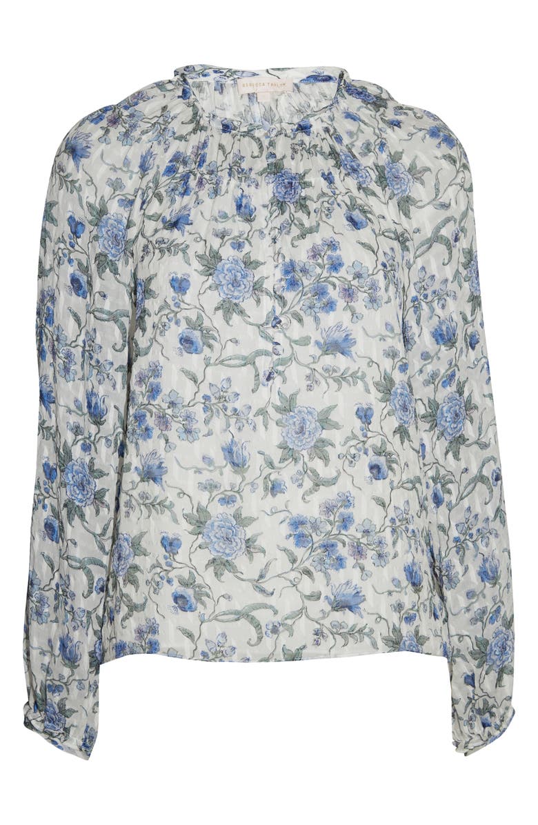 Rebecca Taylor Esmee Floral Print Silk Blend Top, Main, color,