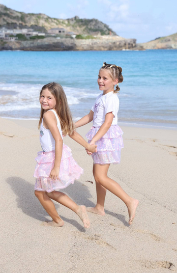 【SHALOM】Candy Skirt The Team's Here Sequin Tiered Skirt - Frock Candy