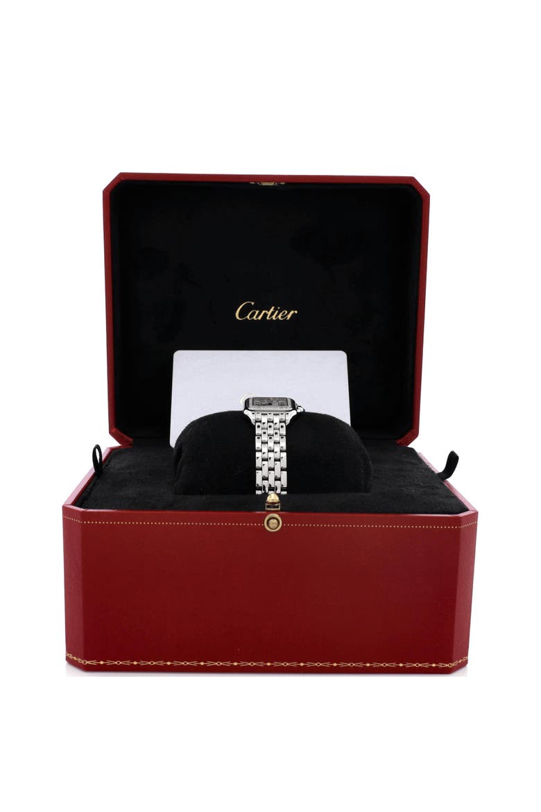 Panthere de Cartier Quartz Watch Stainless Steel with Diamond Bezel 22, Alternate, color, Metallic Silver