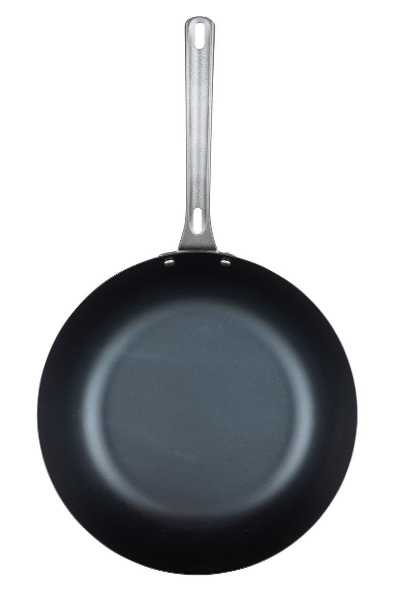 12-Inch Carbon Steel Wok, Alternate, color, BLACK
